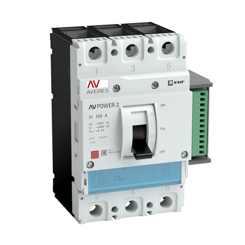 Автоматический выключатель AV POWER-5/3 1250А 70kA ETU6,0 AVERES | код  mccb-53-1250M-6.0-av | EKF